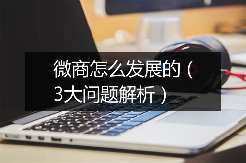 微商怎么发展的(3大问题解析)