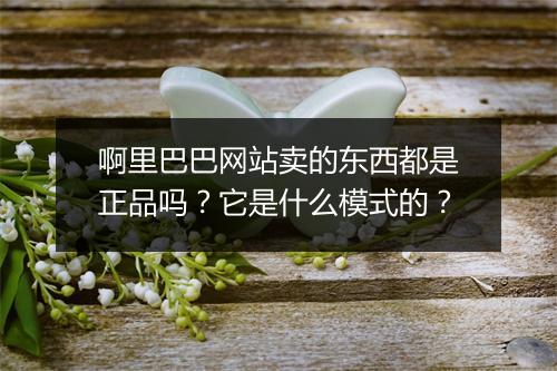 啊里巴巴网站卖的东西都是正品吗?它是什么模式的?