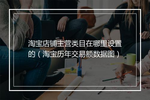 淘宝店铺主营类目在哪里设置的(淘宝历年交易额数据图)