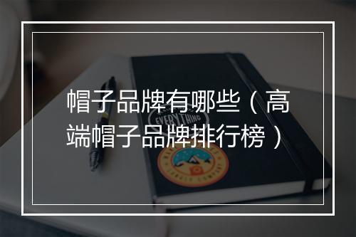 帽子品牌有哪些(高端帽子品牌排行榜)