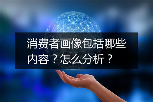 消费者画像包括哪些内容?怎么分析?