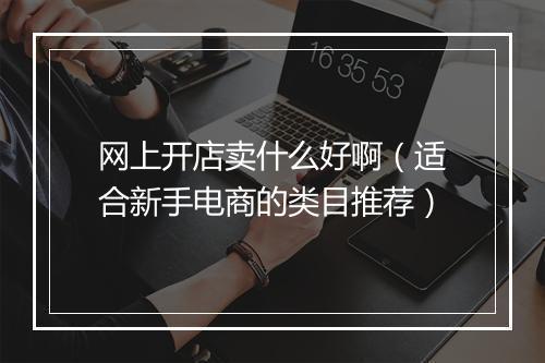 网上开店卖什么好啊(适合新手电商的类目推荐)