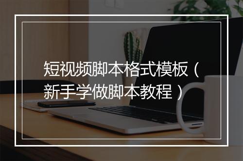 短视频脚本格式模板(新手学做脚本教程)