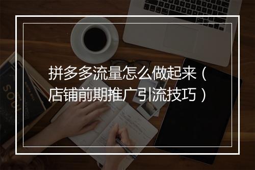 拼多多流量怎么做起来(店铺前期推广引流技巧)