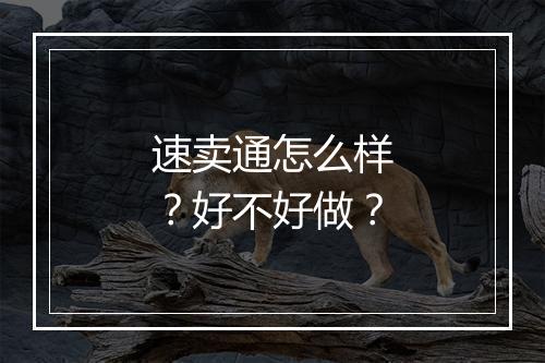 速卖通怎么样?好不好做?