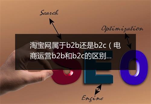 淘宝网属于b2b还是b2c(电商运营b2b和b2c的区别)