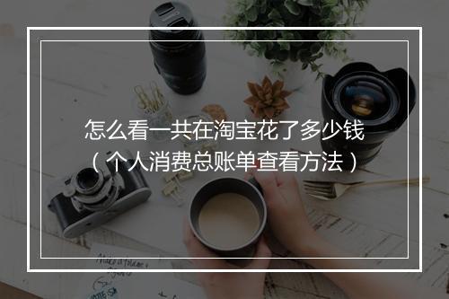 怎么看一共在淘宝花了多少钱(个人消费总账单查看方法)