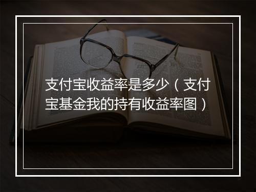 支付宝收益率是多少(支付宝基金我的持有收益率图)