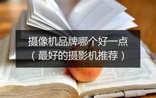 摄像机品牌哪个好一点(最好的摄影机推荐)