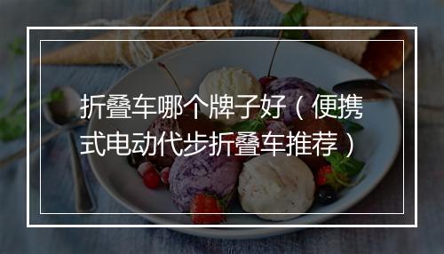 折叠车哪个牌子好(便携式电动代步折叠车推荐)