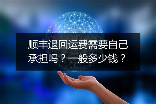 顺丰退回运费需要自己承担吗?一般多少钱?