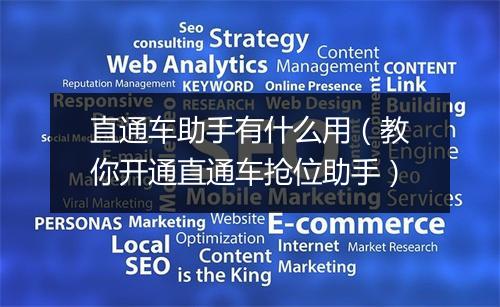 直通车助手有什么用(教你开通直通车抢位助手)