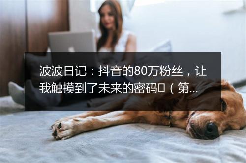 波波日记:抖音的80万粉丝,让我触摸到了未来的密码(第502天)