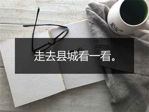 走去县城看一看。