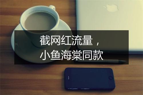 截网红流量,小鱼海棠同款