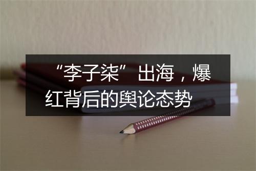 “李子柒”出海,爆红背后的舆论态势