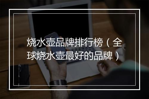 烧水壶品牌排行榜(全球烧水壶最好的品牌)