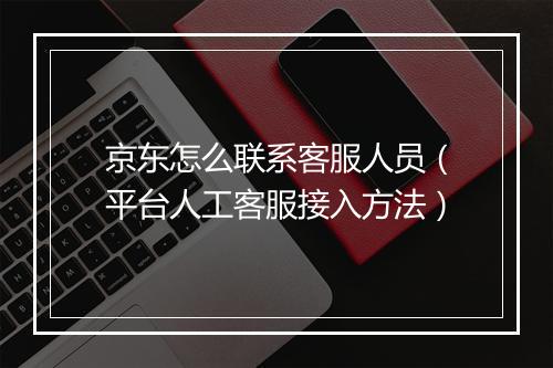 京东怎么联系客服人员(平台人工客服接入方法)