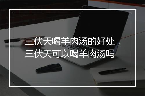 三伏天喝羊肉汤的好处,三伏天可以喝羊肉汤吗