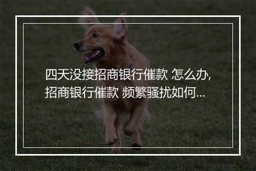 四天没接招商银行催款 怎么办,招商银行催款 频繁骚扰如何应对
