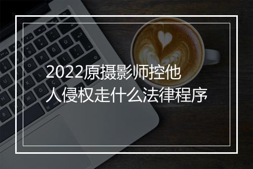 2022原摄影师控他人侵权走什么法律程序