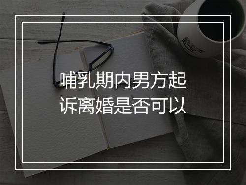 哺乳期内男方起诉离婚是否可以