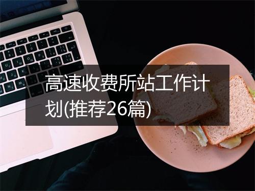 高速收费所站工作计划(推荐26篇)