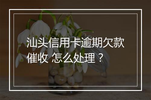 汕头信用卡逾期欠款催收 怎么处理?