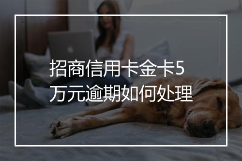 招商信用卡金卡5万元逾期如何处理