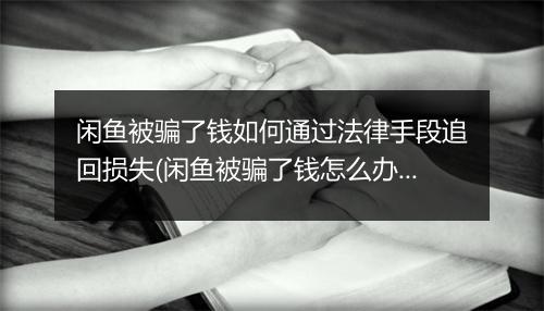 闲鱼被骗了钱如何通过法律手段追回损失(闲鱼被骗了钱怎么办才能把钱弄回来)