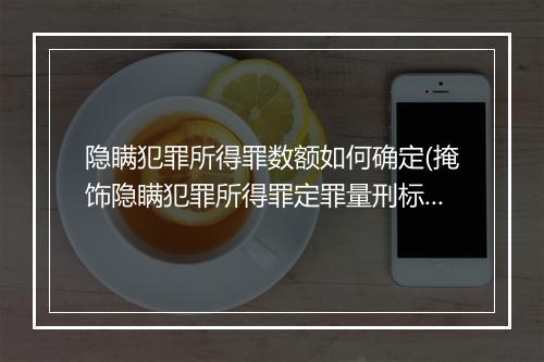 隐瞒犯罪所得罪数额如何确定(掩饰隐瞒犯罪所得罪定罪量刑标准)