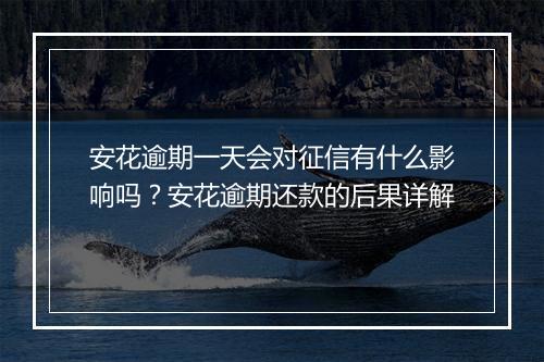 安花逾期一天会对征信有什么影响吗?安花逾期还款的后果详解