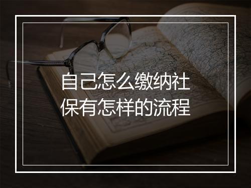 自己怎么缴纳社保有怎样的流程
