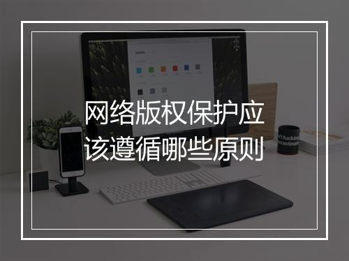 网络版权保护应该遵循哪些原则