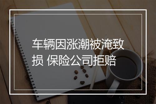 车辆因涨潮被淹致损 保险公司拒赔