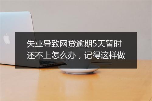 失业导致网贷逾期5天暂时还不上怎么办,记得这样做