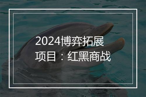 2024博弈拓展项目:红黑商战