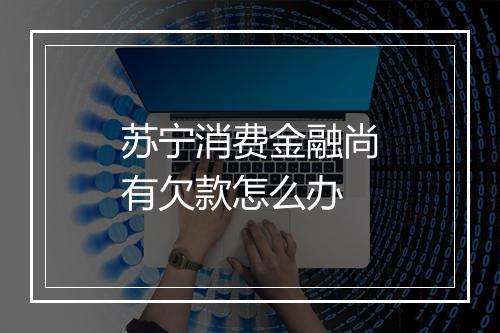 苏宁消费金融尚有欠款怎么办