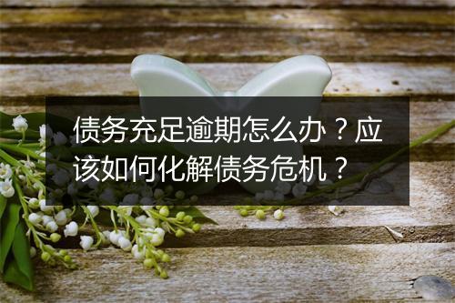 债务充足逾期怎么办?应该如何化解债务危机?