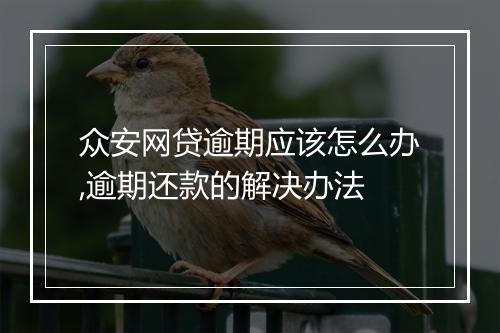 众安网贷逾期应该怎么办,逾期还款的解决办法