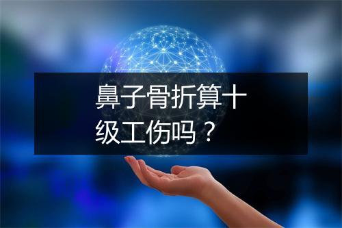 鼻子骨折算十级工伤吗?