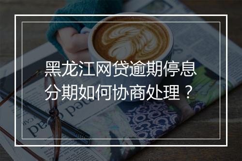 黑龙江网贷逾期停息分期如何协商处理?