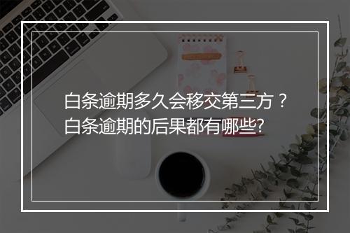 白条逾期多久会移交第三方?白条逾期的后果都有哪些?