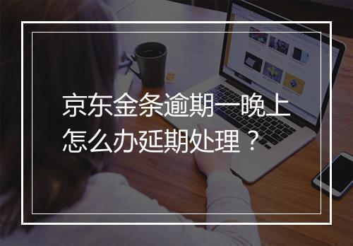 京东金条逾期一晚上怎么办延期处理?