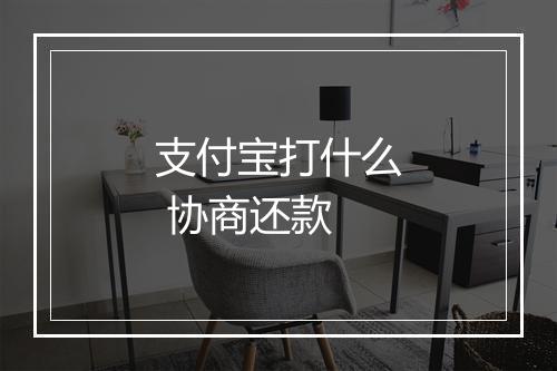 支付宝打什么 协商还款