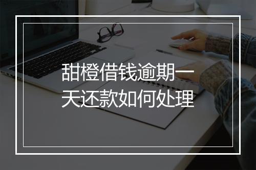 甜橙借钱逾期一天还款如何处理