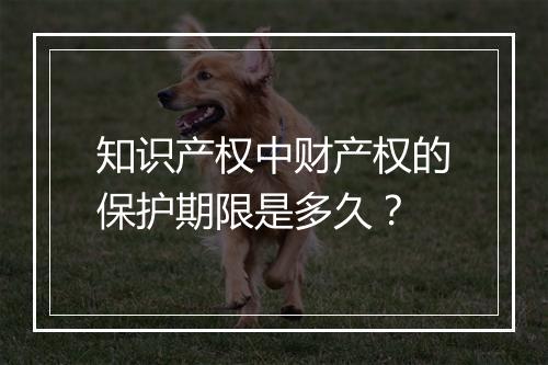 知识产权中财产权的保护期限是多久?