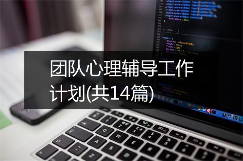 团队心理辅导工作计划(共14篇)