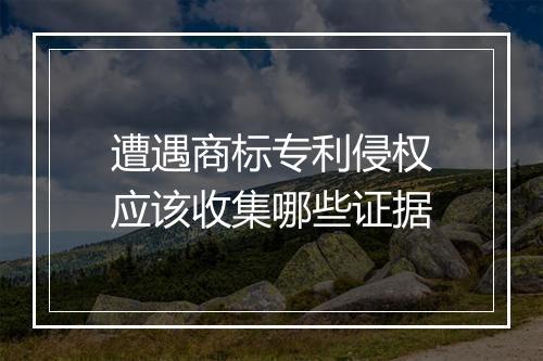 遭遇商标专利侵权应该收集哪些证据
