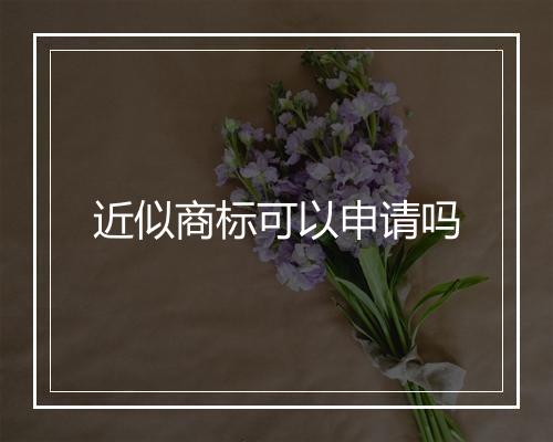 近似商标可以申请吗